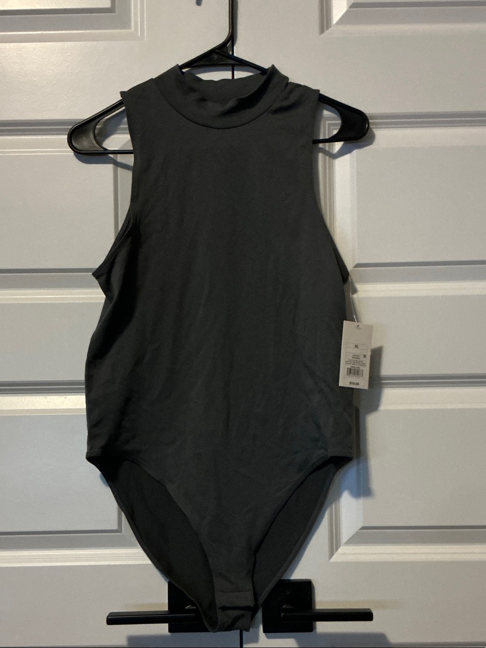 a new day Charcoal Mock Neck Sleeveless Bodysuit